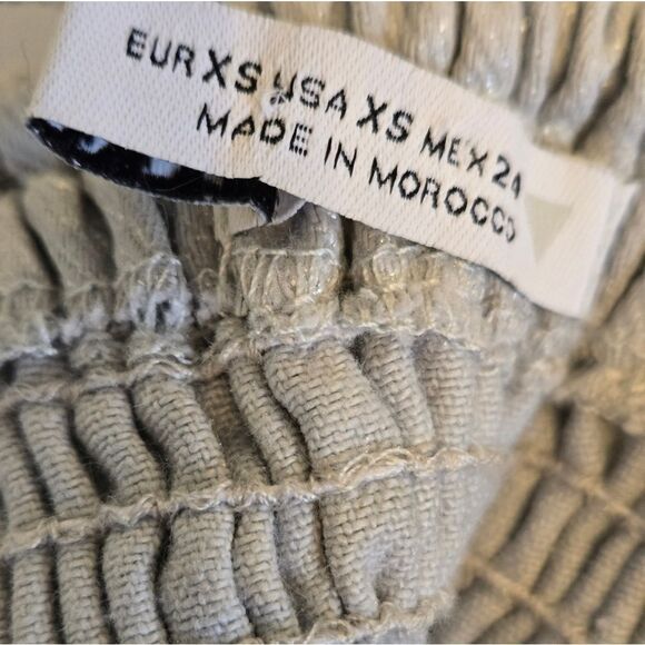 Zara Women's Gray Button-Up Denim Tube Top - Picture 5 of 6